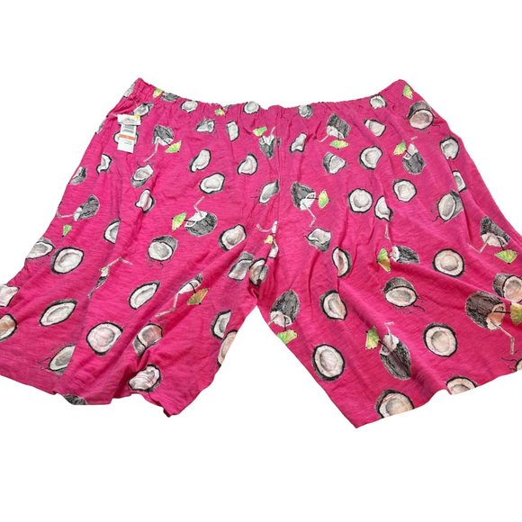 791 Hue	Sleepwear shorts with coconuts in 3X, elastic waist - Picture 1 of 7